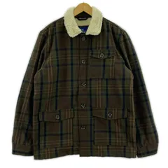 OLD NAVY オールドネイビー チェック柄 内ボア カバーオールジャケット sizeL/ブラウン×カーキのサムネイル