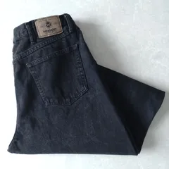 ■古着 Wrangler ラングラー ブラックジーンズ デニムパンツ RELAXED FIT 黒 W38L30【L5766】