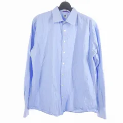 ギャップ GAP シャツ 長袖 ストライプ コットン  XL ライトブルー RN54023