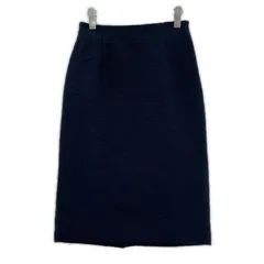 美品  OPAQUE.CLIP オペーク ドット クリップ ×DELEGANT デレガント タグ付きスカート size40/L/ネイビー