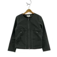 49AV.junko shimada　ジュンコシマダ ノーカラージップアップジャケット size38/グレー
