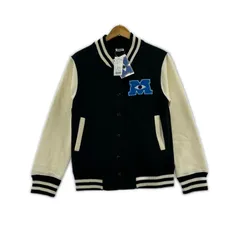 美品  Disney ディズニー タグ付き Monsters University パーカー Monsters Universityスタジャン size F/ブラック