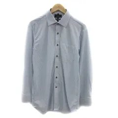 タカQ タカキュー TAKA-Q クールアプリ COOL APPLI Yシャツ ワイシャツ 長袖 ストライプ柄 L-82 水色 ライトブルー 白 ホワイト /YS44