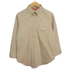 パーリーゲイツ PEARLY GATES ゴルフ シャツ ボタンダウン プルオーバー ストレッチ 1 ベージュ