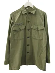 ヴィンテージ VINTAGE U.S.ARMY 60s OG107 コットンサテン ユーティリティシャツ ミリタリーシャツ オリーブ 15.5のサムネイル