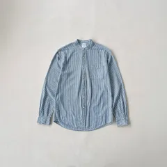 ブルックスブラザーズ Est1818 スタンドカラー ストライプシャツ グレー S