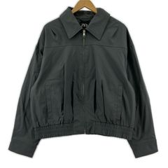 ZARA ザラ ジップアップ ジャケットブルゾン sizeEUR XS-S/グレー