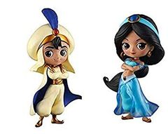 [중고] (매우 좋은) Q posket Disney Characters -Aladdin Prince Style-Jasmine Princess Style-알라딘 & 재스민 통상 컬러 2종 세트