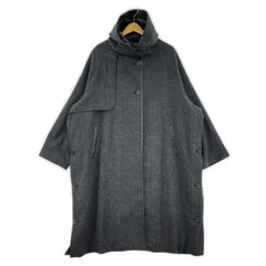 AZUL BY MOUSSY　アズールバイマウジー フード付きロングコート sizeF/チャコールグレイ