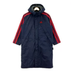 adidas  アディダス フード付きボアベンチコートジャケット size140/ネイビー