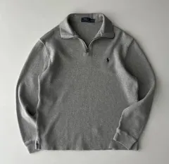 ポロラルフローレン ハーフジップアップ スウェット グレー
