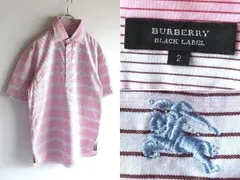 希少 BURBERRY BLACK LABEL バーバリーブラックレーベル ホースロゴ刺繍 マチ生地ノバチェック プルオーバー ボーダー シャツ 2