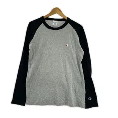 Champion チャンピオン ラグランスリーブ長袖Ｔシャツ sizeSMALL/グレー×ブラック