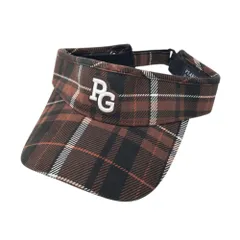 PEARLY GATES パーリーゲイツ  サンバイザー チェック柄 ブラウン系  [240101648591] ゴルフウェア ストスト