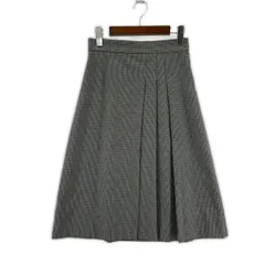 UNTITLED アンタイトル 千鳥柄 タックスカート size1/グレー系
