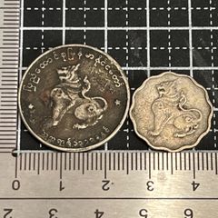 ビルマ 孔雀 チャット銀貨 レプリカコイン - メルカリ