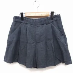 プーラフリーム pour la frime タック キュロットパンツ ショート 無地 S グレー /FT29