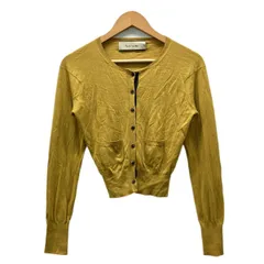 PaulSmith(ポールスミス) カーディガン サイズM レディース美品  - ダークイエロー×ダークグレー 長袖/シルク/カシミヤ