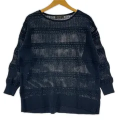 Reflect リフレクト オープンニットカットソー size9/ネイビー