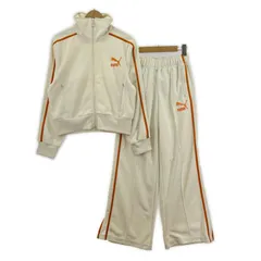 PUMA プーマ トラック ジャージセットアップ size上M 下S/アイボリー×オレンジ