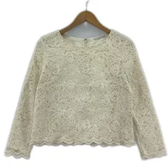 OPAQUE オペーク カットワークレース  プルオーバーブラウス size38/M/アイボリーのサムネイル