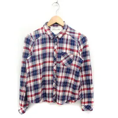 アズノウアズ ピンキー AS KNOW AS PINKY チェック柄 シャツ ブラウス 長袖 コットン 綿 ※ レッド 赤 ネイビー 紺 /FT22