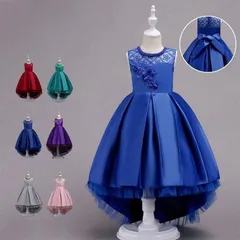 子供ドレス ピアノ発表会 ロング 結婚式 キッズ フォーマルドレス 「！！」子ども ジュニアドレス 6色 110- 170 2018モデル 新品1742746