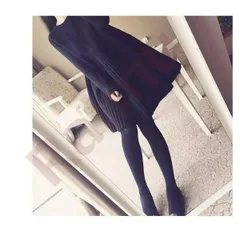 ニットワンピース レディース 40代 秋冬 ニットワンピース きれいめ ショート丈ニットチュニック 長袖セーター 無地 Aライン 結婚式ドレス1742746