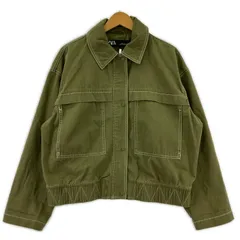 ZARA ザラ 配色ステッチ ジャケット sizeEUR M/カーキ