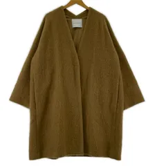 Adam et Rope' アダムエロペ ウール混 ノーカラーコート sizeF/ベージュ