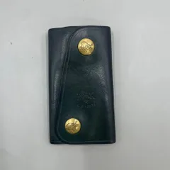 ILBISONTE　イルビゾンテ　キーケース　4連　ロゴ　レザー　深緑　グリーン