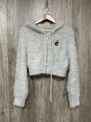 epine エピネ shaggy knit zipper hoodie ジップアップ パーカー ライトグレー ◆■◎レディースのサムネイル