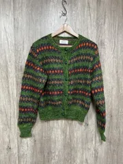 United Colors of Benetton ベネトン ウール混 ニット カーディガン size46/マルチカラー  ◆■ レディース