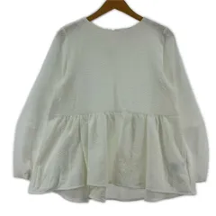 OPAQUE.CLIP  オペークドットクリップ ペプラムブラウス size38/M/ホワイト