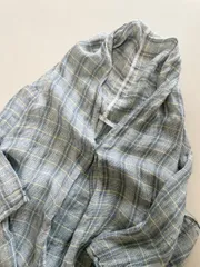 nest Robe ネストローブ リネンガーゼマドラスチェックローブ 麻 定価2.7万 日本製 / made in JAPANのサムネイル