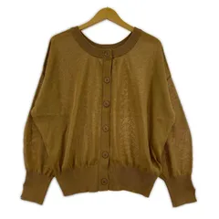 美品  SIMPLICITE サンプリシテ タグ付き ニットカーディガン sizeF/ブラウン