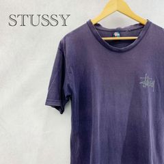 90s フェード◎ OLD STUSSY オールド ステューシー Tシャツ Lサイズ程度 プリント ネイビー パープル 龍 ドラゴン ヴィンテージ フェード メンズ ファッション _201023