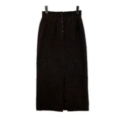 IENA イエナ ストライプ 前後スリットロングスカート size36/ダークブラウン