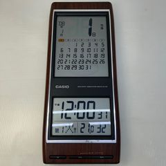CASIO 多機能カレンダー時計】 IDC-900NJ 木調 - メルカリ