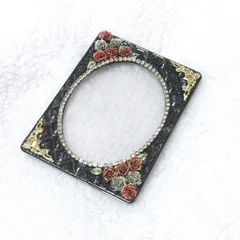 キルティングデコ 硬質ケース ブラック ラメ バラ  B8 640