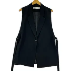 ZARA ザラ サイドオープン ジレ スリーブレスジャケット sizeEUR M/ブラック