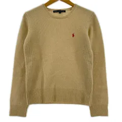 RALPH LAUREN SPORT ラルフ ローレン スポーツ ワンポイント刺繡 ウールニット sizeM/ライトベージュ