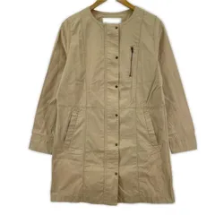NATURAL BEAUTY BASIC ナチュラルビューティーベーシック ノーカラー スプリングコート sizeS/ベージュ