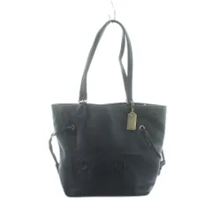 コーチ COACH CA200 ホースアンドキャリッジ トートバッグ ハンド ロゴ レザー 黒 ブラック ■GY18 /MQ