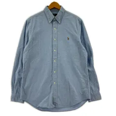 Ralph Lauren ラルフローレン ワンポイント刺繍 ボタンダウン長袖シャツ sizeM/ライトブルー