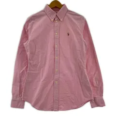 Ralph Lauren ラルフローレン ワンポイント刺繍 ボタンダウン長袖シャツ sizeS/ピンク