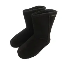 ベアパウ BEARPAW タグ付き ムートンブーツ スエード シープスキン ロゴ 23cm チョコレートカラー 608LW /UO ■GY12