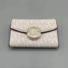 未使用級　MICHAEL KORS　マイケルコース　キーケース　6連　MKロゴ　ゴールド金具　PVC レザー　ピンク