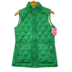 kate spade new york ケイトスペードニューヨーク タグ付き キルティング リバーシブルベスト sizeXS/グリーン/ホワイト×ブラック