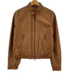 Adam et Rope' アダムエロペ フェイクレザージャケット size38/キャメルブラウン